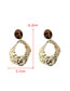 Fashion Golden Irregular Concave And Convex Geometric Alloy Earrings