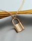 Fashion Golden Alloy Starfish Lock Multi-layer Necklace
