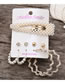 Fashion Golden Diamond-set Love Tassel Pearl Hair Clip Rope Earring Set