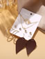 Fashion Color Mixing Leopard Shell Pearl Portrait Alloy Necklace Earring Set