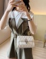 Fashion White One-shoulder Crossbody Bag With Pleated Lock Chain