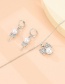 Fashion Silver Alloy Diamond Pearl Bow Necklace Earrings