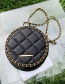 Fashion Black Chain Round Diamond Single Shoulder Crossbody Bag