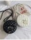 Fashion White Cat Pendant Quilted Shoulder Crossbody Bag