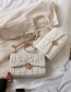 Fashion White Chain Embroidered Thread Shoulder Bag
