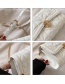 Fashion Khaki Chain Embroidered Thread Shoulder Bag