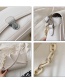 Fashion White Chain Lock Shoulder Crossbody Bag