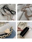 Fashion Black Matte Stitching Contrast Color Love Chain Chain Shoulder Bag