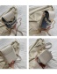 Fashion Black Matte Stitching Contrast Color Love Chain Chain Shoulder Bag