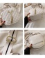 Fashion White Fawn Wide Shoulder Strap Tassel Letter Shoulder Bag