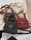 Fashion Red Wine Shoulder Crossbody Bag With Embroidery Thread Lock