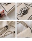 Fashion Coffee Color Shoulder Crossbody Bag With Embroidery Thread Lock