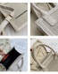 Fashion Khaki Wool Stitching Contrast Color Shoulder Messenger Bag