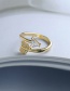Fashion Silver Copper Inlaid Zircon Arrow Ring