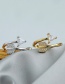 Fashion Golden Copper Inlaid Zircon Arrow Ring