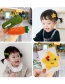 Fashion Little Yellow Duck Handmade Felt Cloth Alloy Animal Fruit Flower Children Hairpin