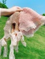Fashion Pink One Size 2 To 7 Years Old Folded Straw Lace Tether Children Sun Hat