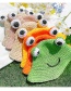Fashion Creamy-white Straw Frog Shade Sun Hat For Children