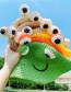 Fashion Creamy-white Straw Frog Shade Sun Hat For Children