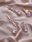 Fashion Pearl And Gem Long Diamond-cut Crystal Pearl Alloy Geometric Hairpin