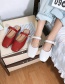 Fashion Creamy-white Pearl Buckle Flat Toe Half Slippers