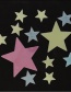 Fashion Color Stars Removable Self-adhesive Wall Stickers