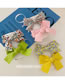 Fashion Yellow Bow Broken Floral Bowknot Hand-made Fabric Card