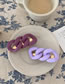 Fashion Flower Grabber-deep Purple Purple Twist Chain Flower Grabber Hairpin
