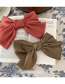 Fashion Wine Red Satin Large Bow Hair Clip