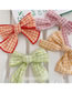 Fashion 【hairline】pink Bow Plaid Bow Fabric Hairpin Hairpin