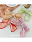 Fashion 【hairline】yellow Small Bow Plaid Bow Fabric Hairpin Hairpin