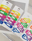Fashion Fluorescent Stars-6 Pack Set Of 6 Fluorescent Hairpins