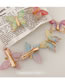 Fashion Big Butterfly-pink Gradient Colorful Butterfly Rhinestone Clip