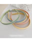 Fashion Solid Color-light Yellow Leather Lattice Pressure Hair Band