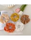 Fashion Coffee Color Cotton Hollow Flower Solid Color Hair Tie