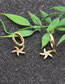 Fashion Starfish Small Micro-set Zircon Starfish Earrings