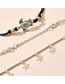 Fashion Color Mixing Five-pointed Star Handmade Thread Braided Turtle Anklet Set