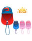 Fashion Blue Octopus Trumpet (suitable For 3-6 Years Old) Dinosaur Unicorn Octopus Print Neck Guard Childrens Sun Hat