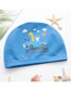 Fashion Blue Octopus Childrens Swimming Cap With Car Dolphin Animal Print