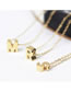 Fashion U-14k Gold Letter Hollow Titanium Steel Gold Plated Necklace