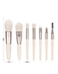 Fashion White Loose Powder Eye Makeup Brush Set Of 7