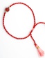 Fashion Color Mixing Hand-woven Rice Bead Alphabet Pearl Tassel Bracelet