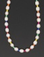 Fashion Color Mixing Natural Freshwater Pearl Contrast Rice Bead Necklace