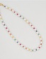 Fashion Color Mixing Natural Freshwater Pearl Contrast Rice Bead Necklace