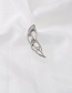 Fashion Silver Single Hollow Flame Integrated Alloy Ear Clip