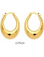 Fashion Golden Large Ring Water Drop Glossy Earrings