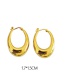 Fashion Golden Trumpet Ring Water Drop Glossy Earrings