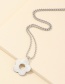 Fashion Platinum Small Flower Round Bead Alloy Hollow Necklace
