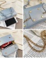 Fashion Gray Chain Shoulder Bag In Solid Color