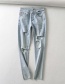 Fashion Eighth Stretch Ripped Eight-point Nine-point Jeans